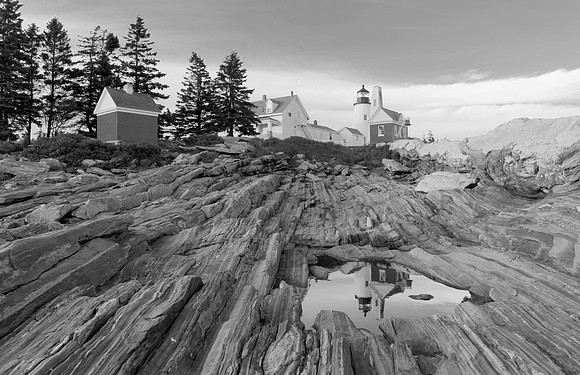 Lighthouse in Black and White