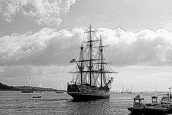 HMS Bounty Leaving Newburyport
