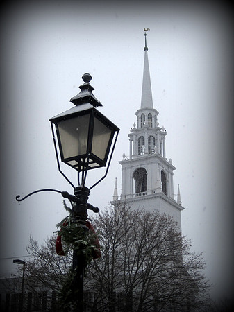 'Winter Church and Lantern' - Newburyport, MA