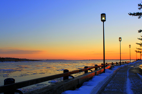 'Winter Sunrise on the Merrimack' - Newburyport, MA